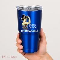 Autism Mom Unbreakable Puzzle Pieces Tumbler thumb 2