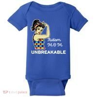 Autism Mom Unbreakable Puzzle Pieces Baby Bodysuit thumb 0