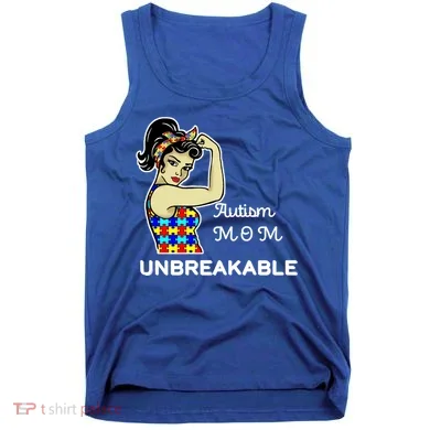 Autism Mom Unbreakable Puzzle Pieces Tank Top