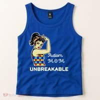 Autism Mom Unbreakable Puzzle Pieces Tank Top thumb 2