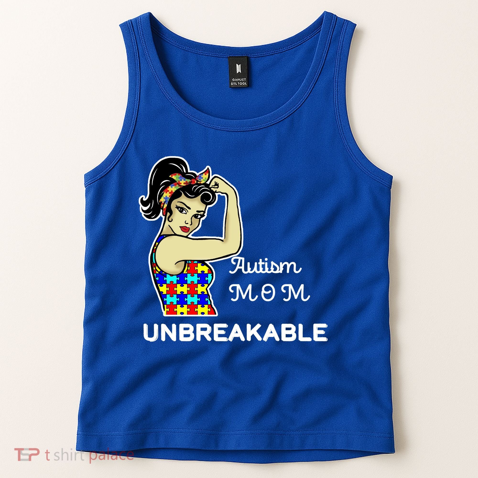 Autism Mom Unbreakable Puzzle Pieces Tank Top