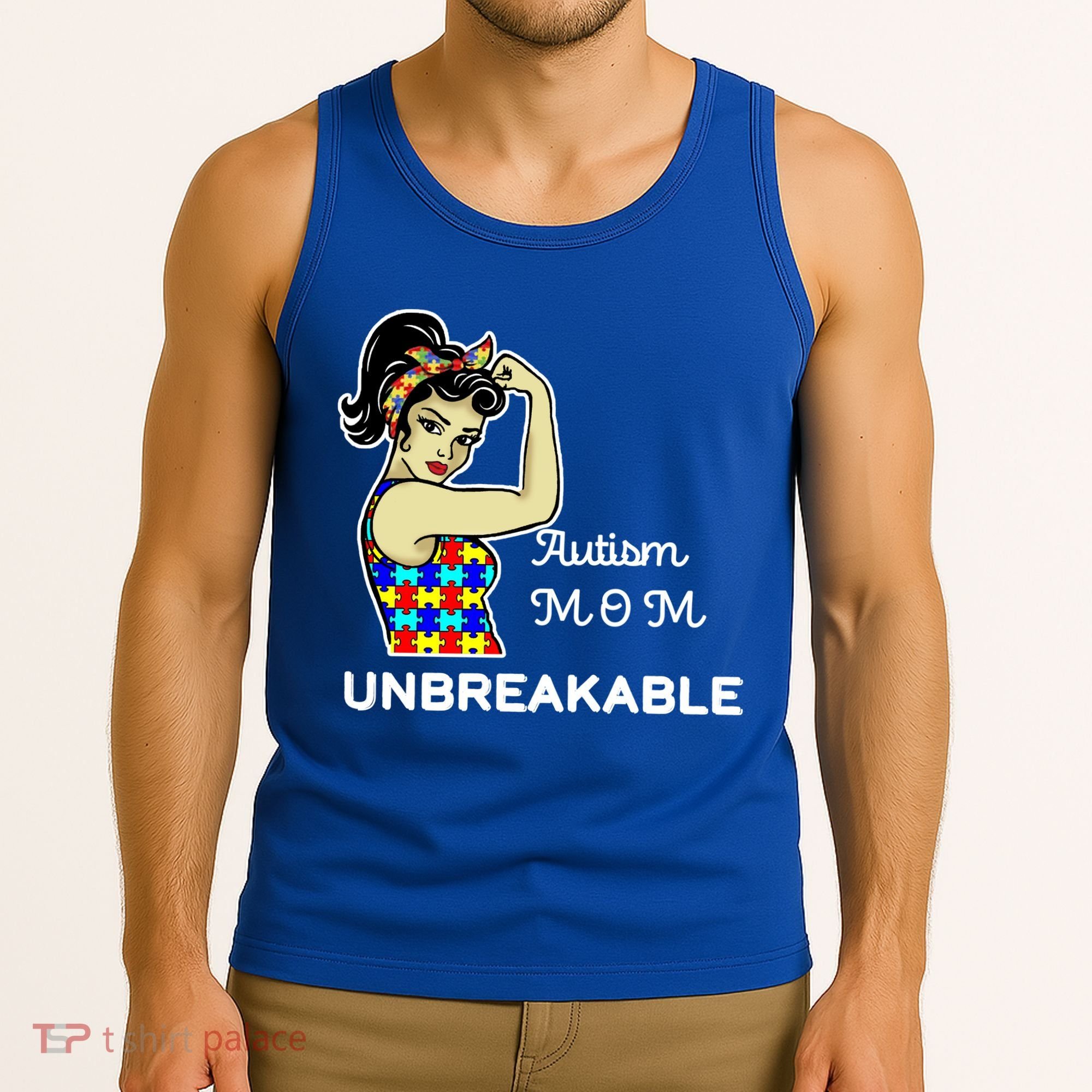 Autism Mom Unbreakable Puzzle Pieces Tank Top