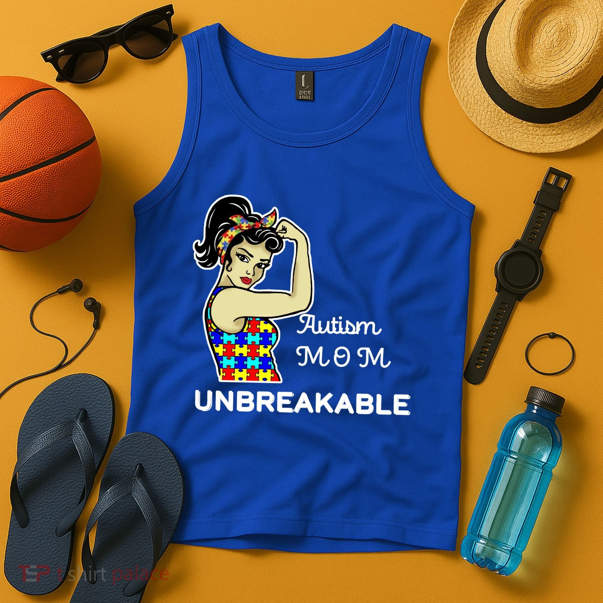 Autism Mom Unbreakable Puzzle Pieces Tank Top