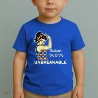 Autism Mom Unbreakable Puzzle Pieces Toddler T-Shirt thumb 2