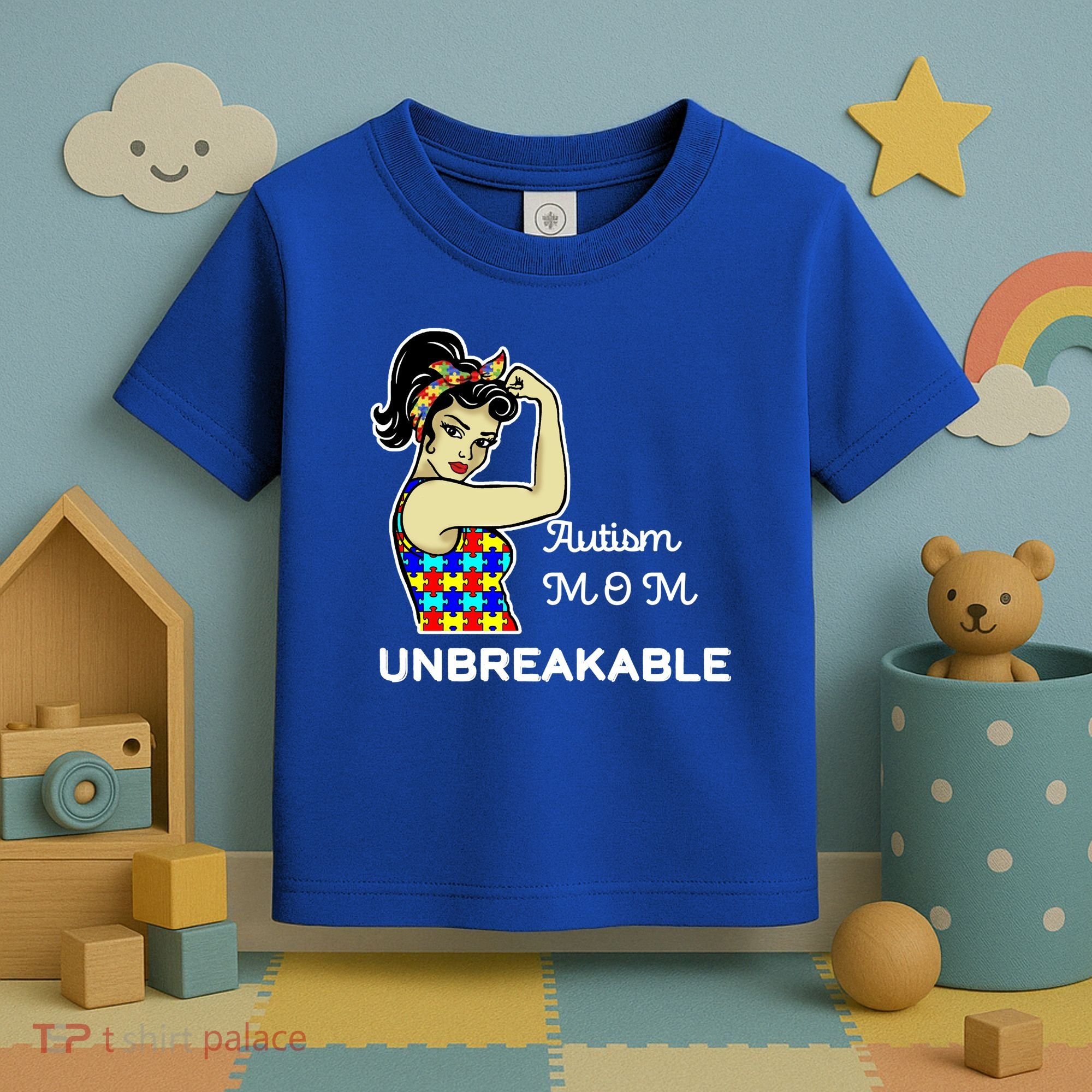 Autism Mom Unbreakable Puzzle Pieces Toddler T-Shirt