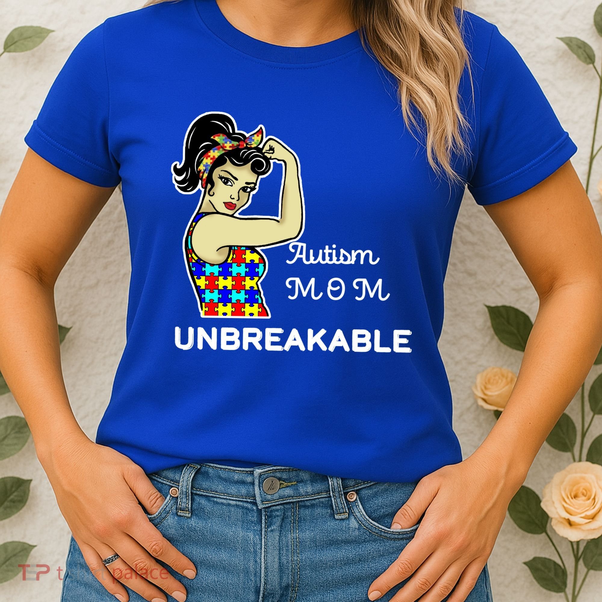 Autism Mom Unbreakable Puzzle Pieces Women's T-Shirt