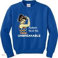 Autism Mom Unbreakable Puzzle Pieces Kids Sweatshirt thumb 0