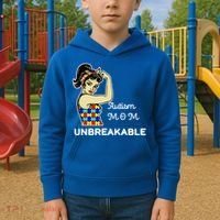 Autism Mom Unbreakable Puzzle Pieces Kids Hoodie thumb 2