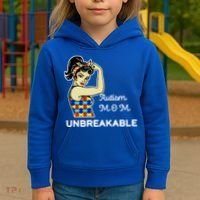 Autism Mom Unbreakable Puzzle Pieces Kids Hoodie thumb 3