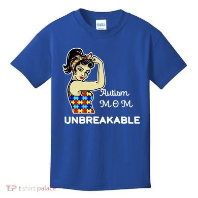 Autism Mom Unbreakable Puzzle Pieces Kids T-Shirt