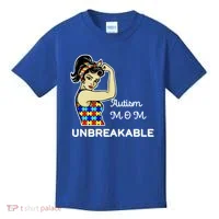 Autism Mom Unbreakable Puzzle Pieces Kids T-Shirt thumb 0