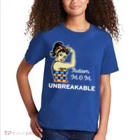 Autism Mom Unbreakable Puzzle Pieces Kids T-Shirt thumb 2