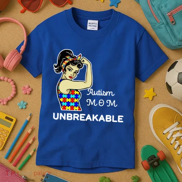 Autism Mom Unbreakable Puzzle Pieces Kids T-Shirt