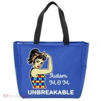 Autism Mom Unbreakable Puzzle Pieces Tote Bag thumb 0