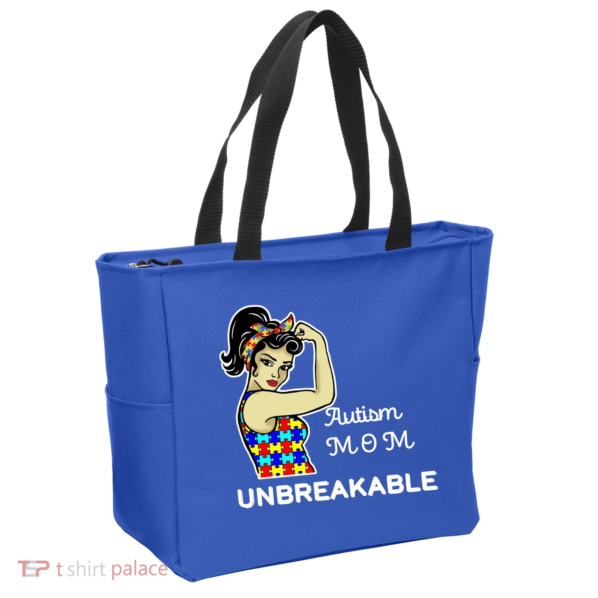 Autism Mom Unbreakable Puzzle Pieces Tote Bag