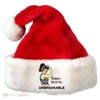 Autism Mom Unbreakable Puzzle Pieces Santa Hat thumb 0