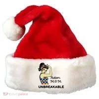 Autism Mom Unbreakable Puzzle Pieces Santa Hat thumb 0