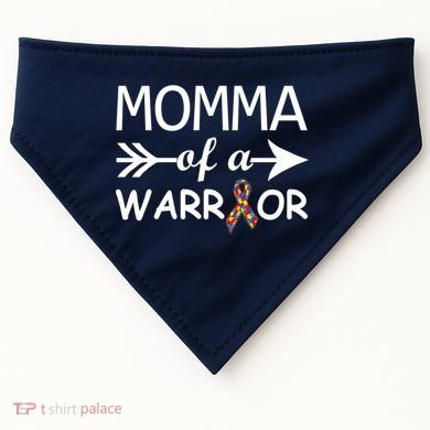 Autism Momma of a Warrior USA-Made Doggie Bandana