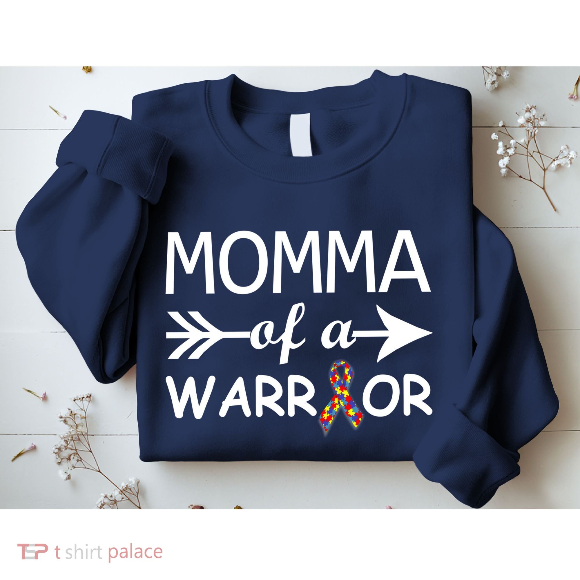 Autism Momma of a Warrior Sweatshirt