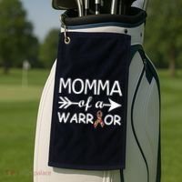 Autism Momma of a Warrior Golf Towel thumb 2