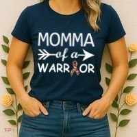 Autism Momma of a Warrior Women's T-Shirt thumb 2