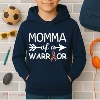Autism Momma of a Warrior Kids Hoodie thumb 2