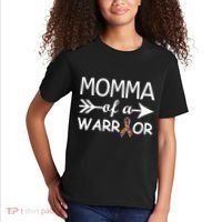 Autism Momma of a Warrior Kids T-Shirt thumb 2