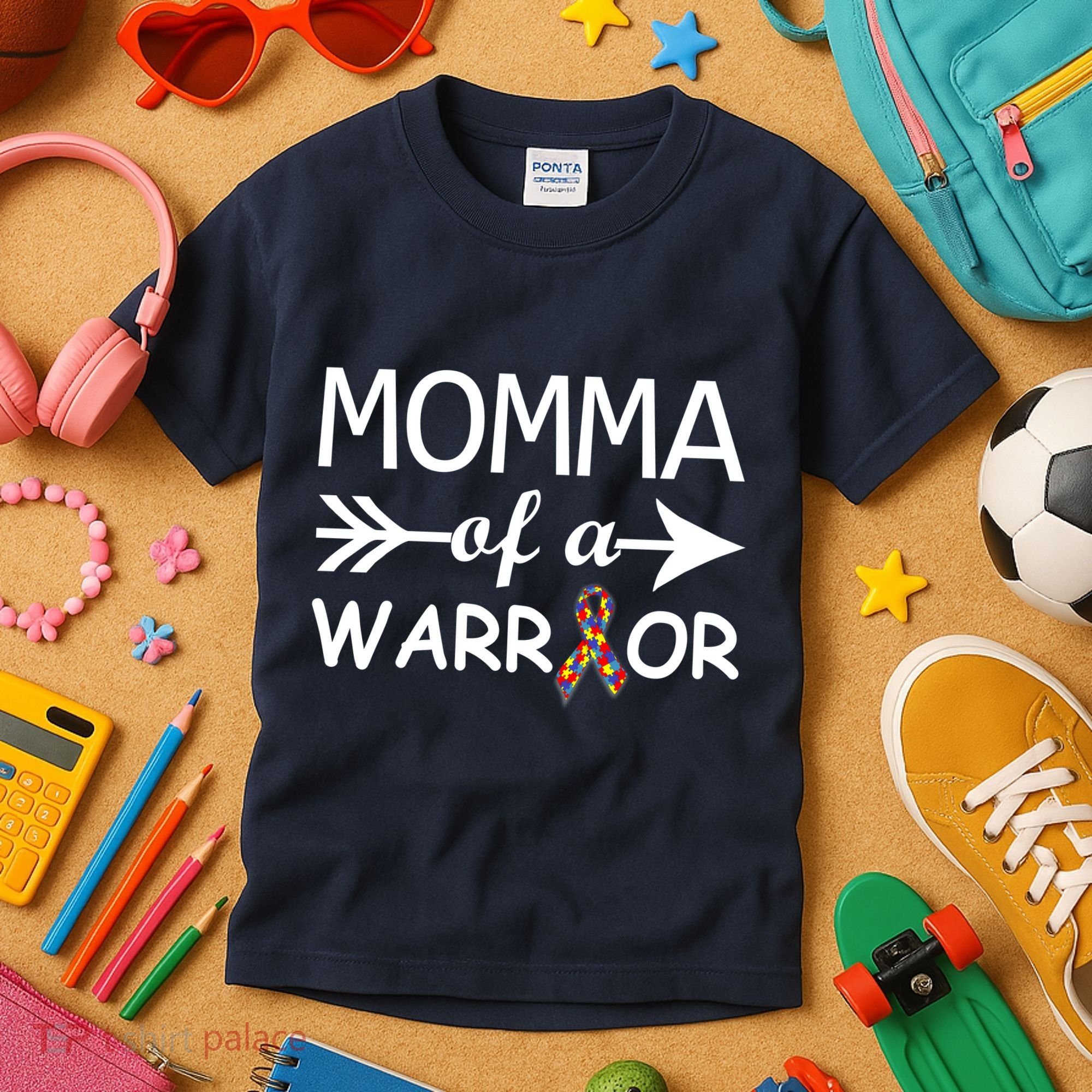 Autism Momma of a Warrior Kids T-Shirt