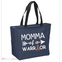 Autism Momma of a Warrior Tote Bag thumb 2