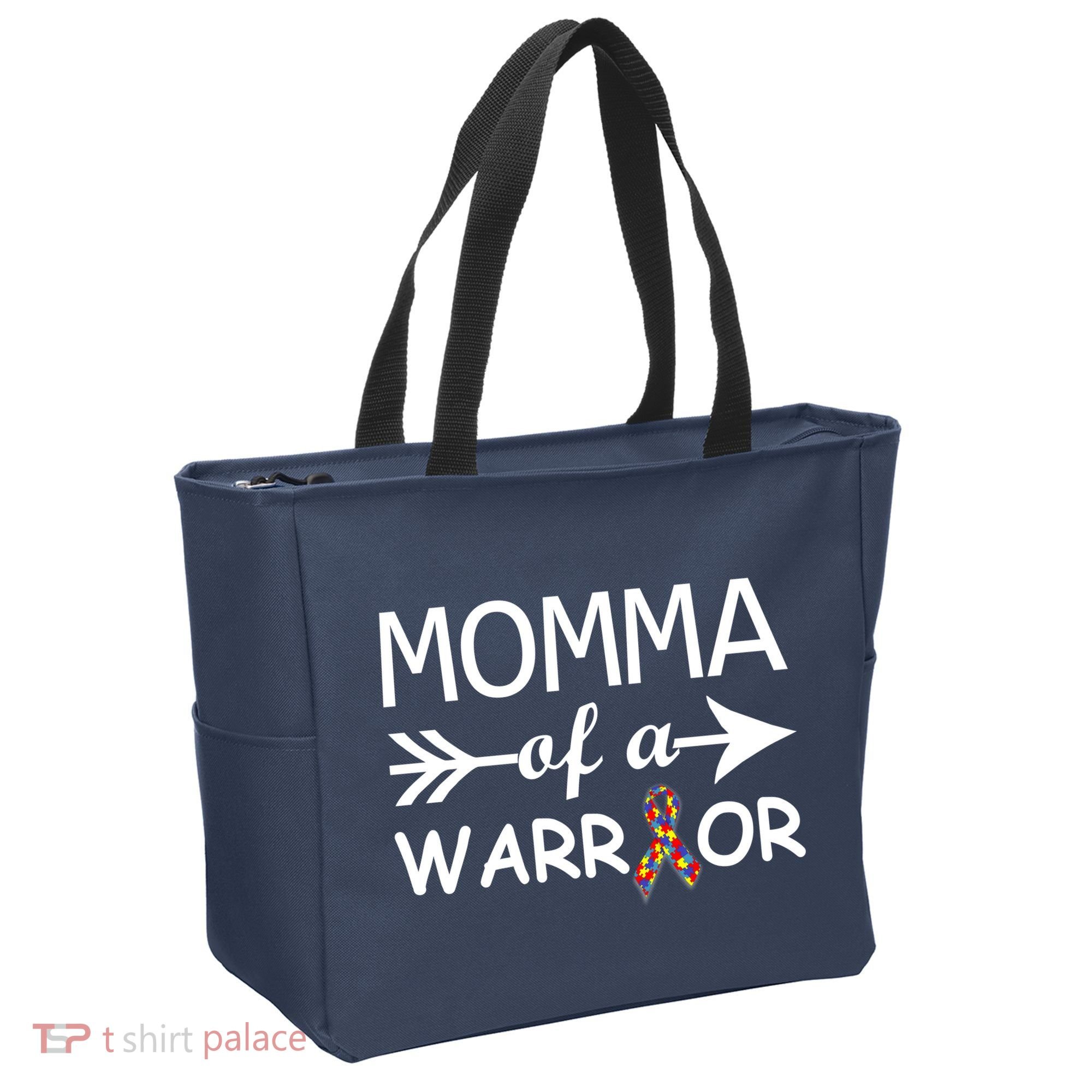 Autism Momma of a Warrior Tote Bag