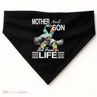 Autism Mother And Son Best Friends For Life USA-Made Doggie Bandana thumb 0