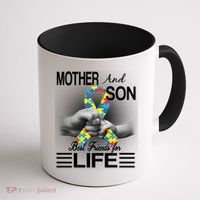 Autism Mother And Son Best Friends For Life Coffee Mug thumb 1