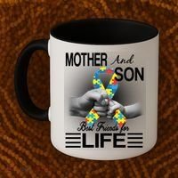 Autism Mother And Son Best Friends For Life Coffee Mug thumb 2