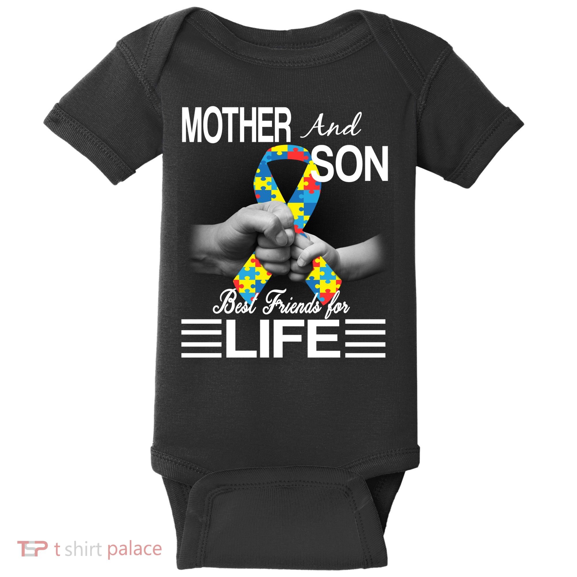 Autism Mother And Son Best Friends For Life Baby Bodysuit