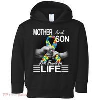 Autism Mother And Son Best Friends For Life Toddler Hoodie thumb 0