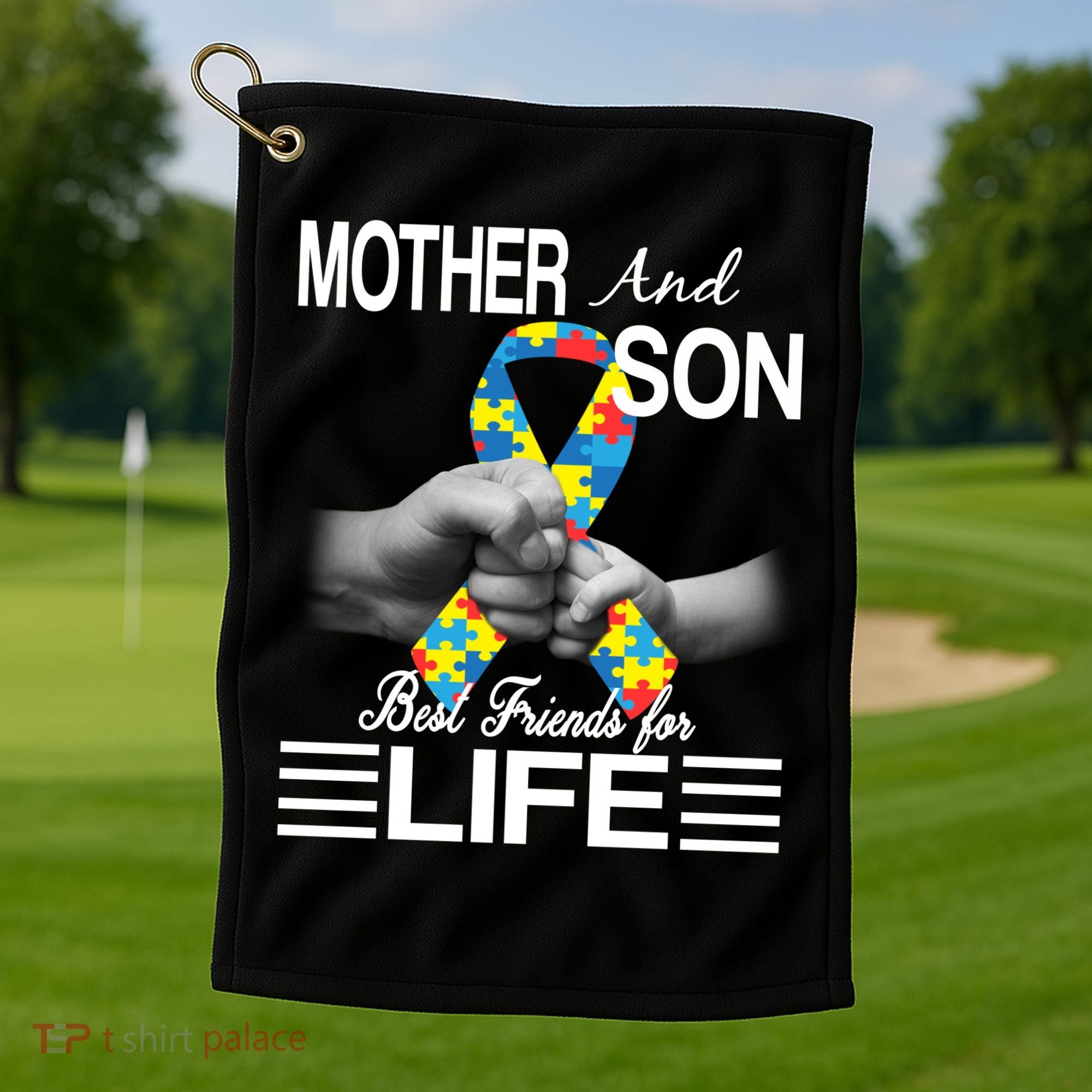 Autism Mother And Son Best Friends For Life Golf Towel