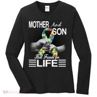 Autism Mother And Son Best Friends For Life Women's Long Sleeve Shirt thumb 0