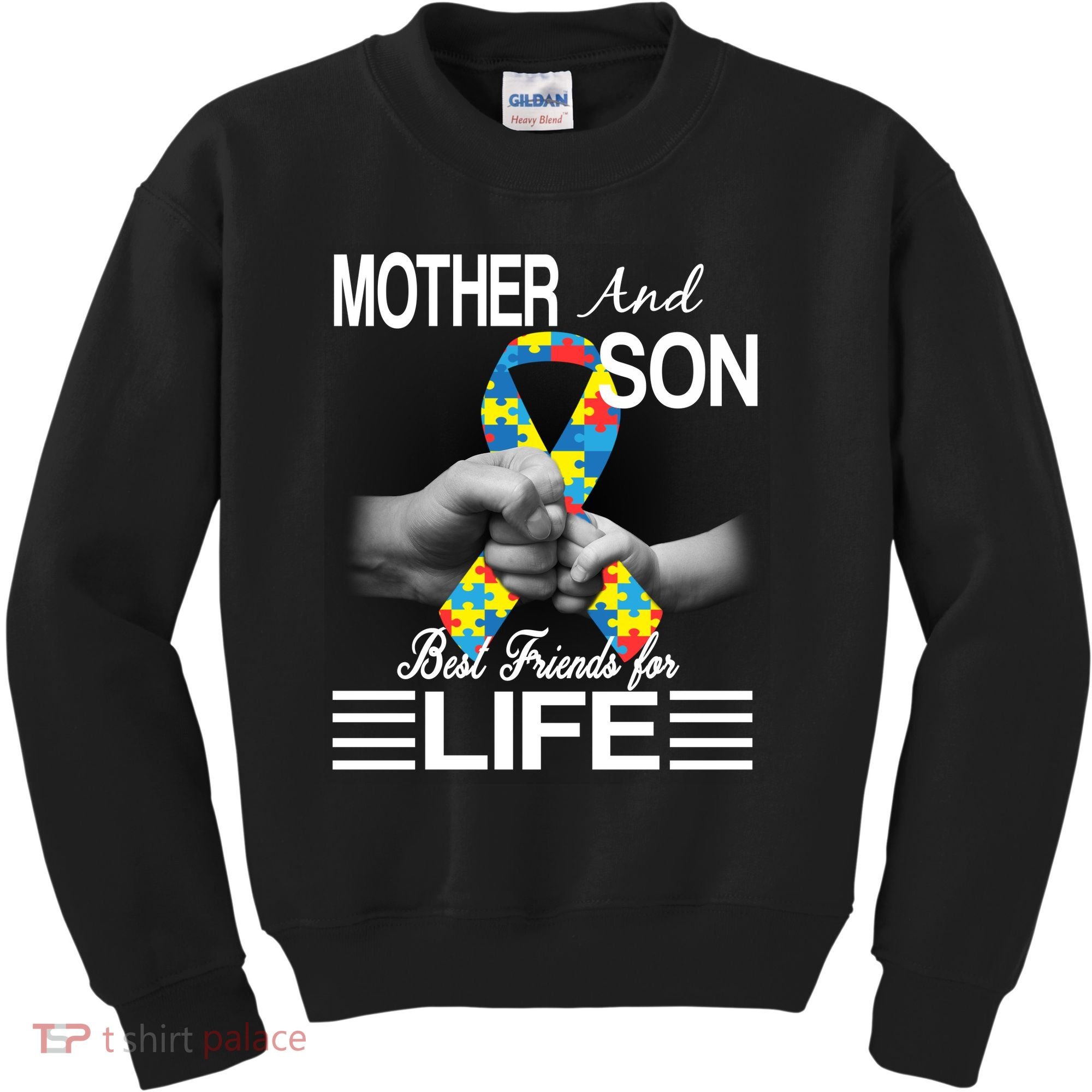 Autism Mother And Son Best Friends For Life Kids Sweatshirt