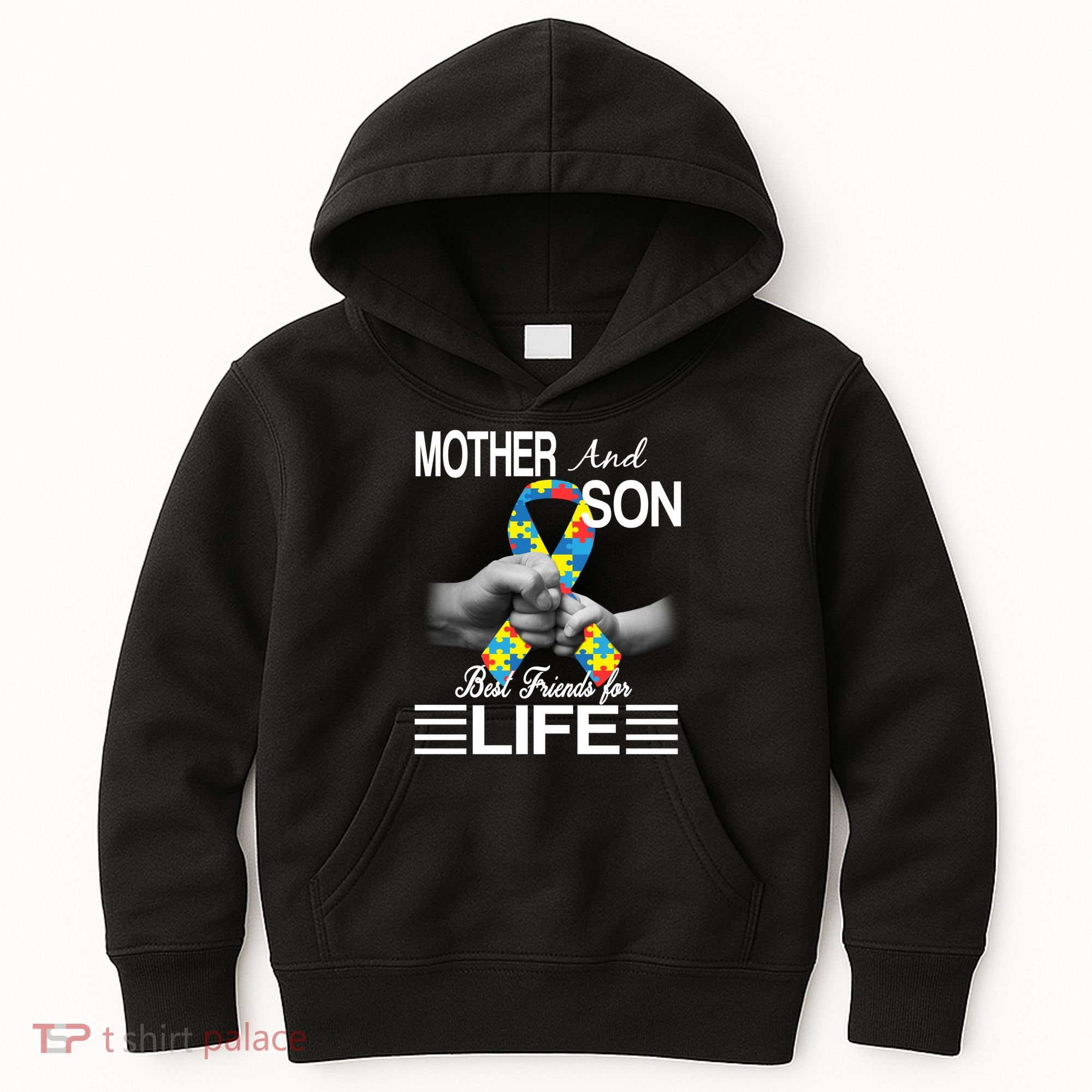Autism Mother And Son Best Friends For Life Kids Hoodie