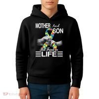 Autism Mother And Son Best Friends For Life Kids Hoodie thumb 4