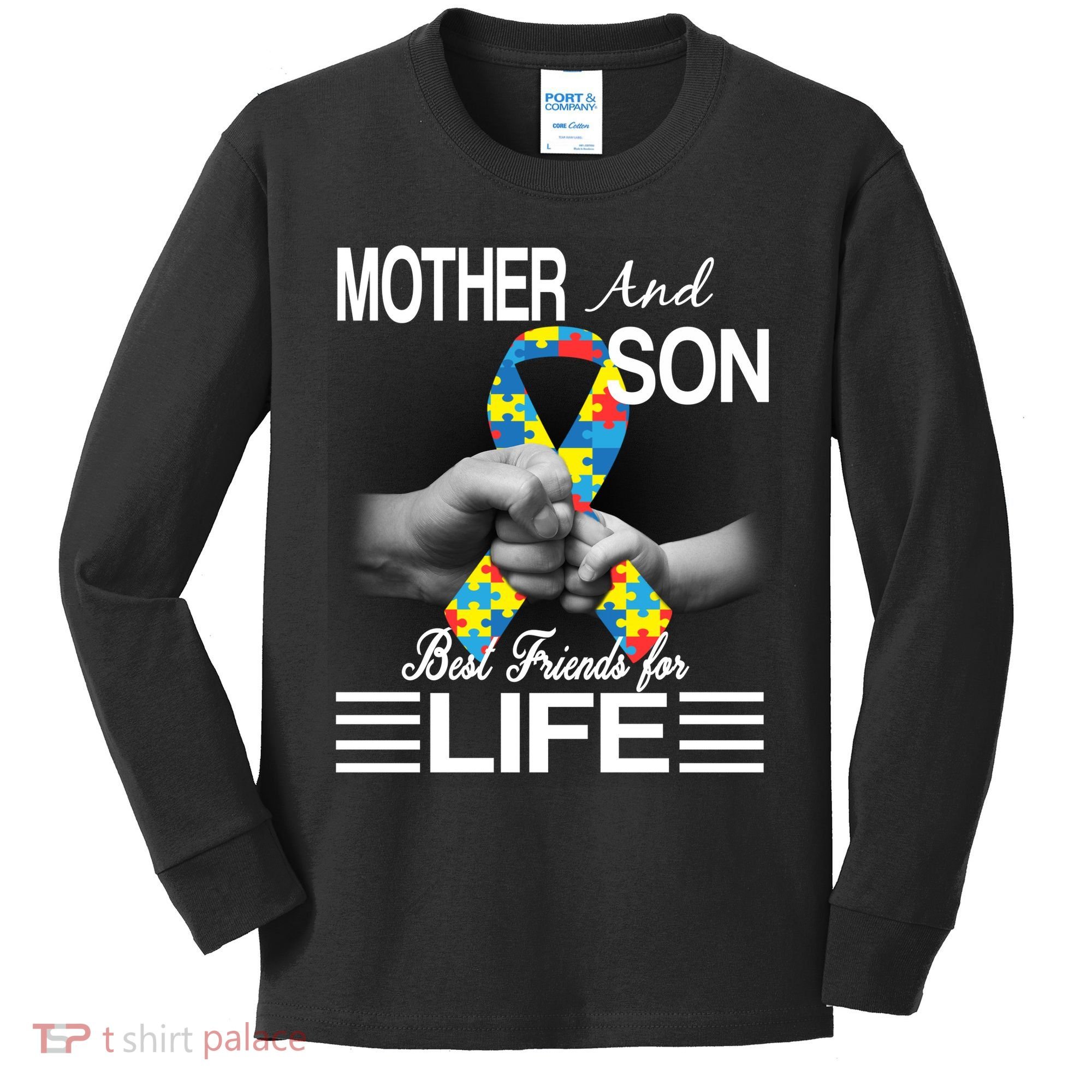 Autism Mother And Son Best Friends For Life Kids Long Sleeve Shirt