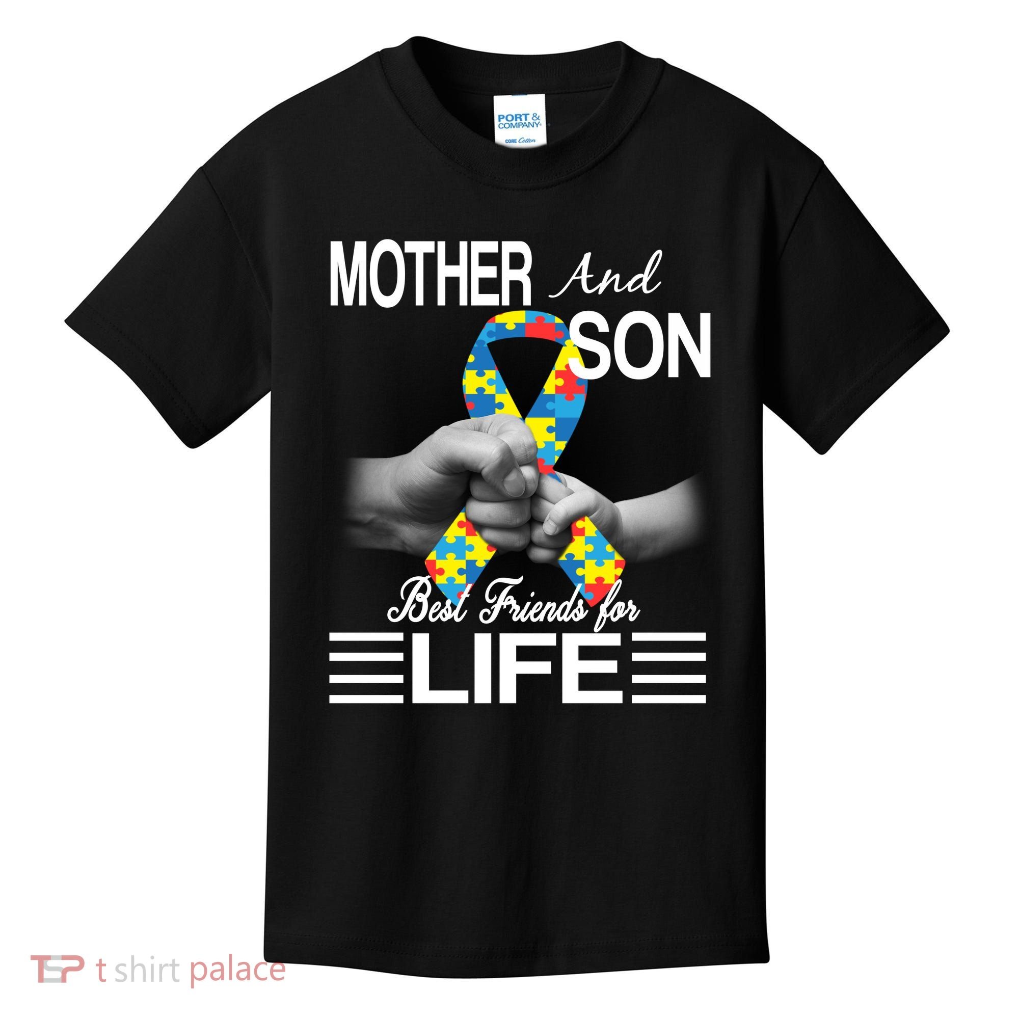 Autism Mother And Son Best Friends For Life Kids T-Shirt