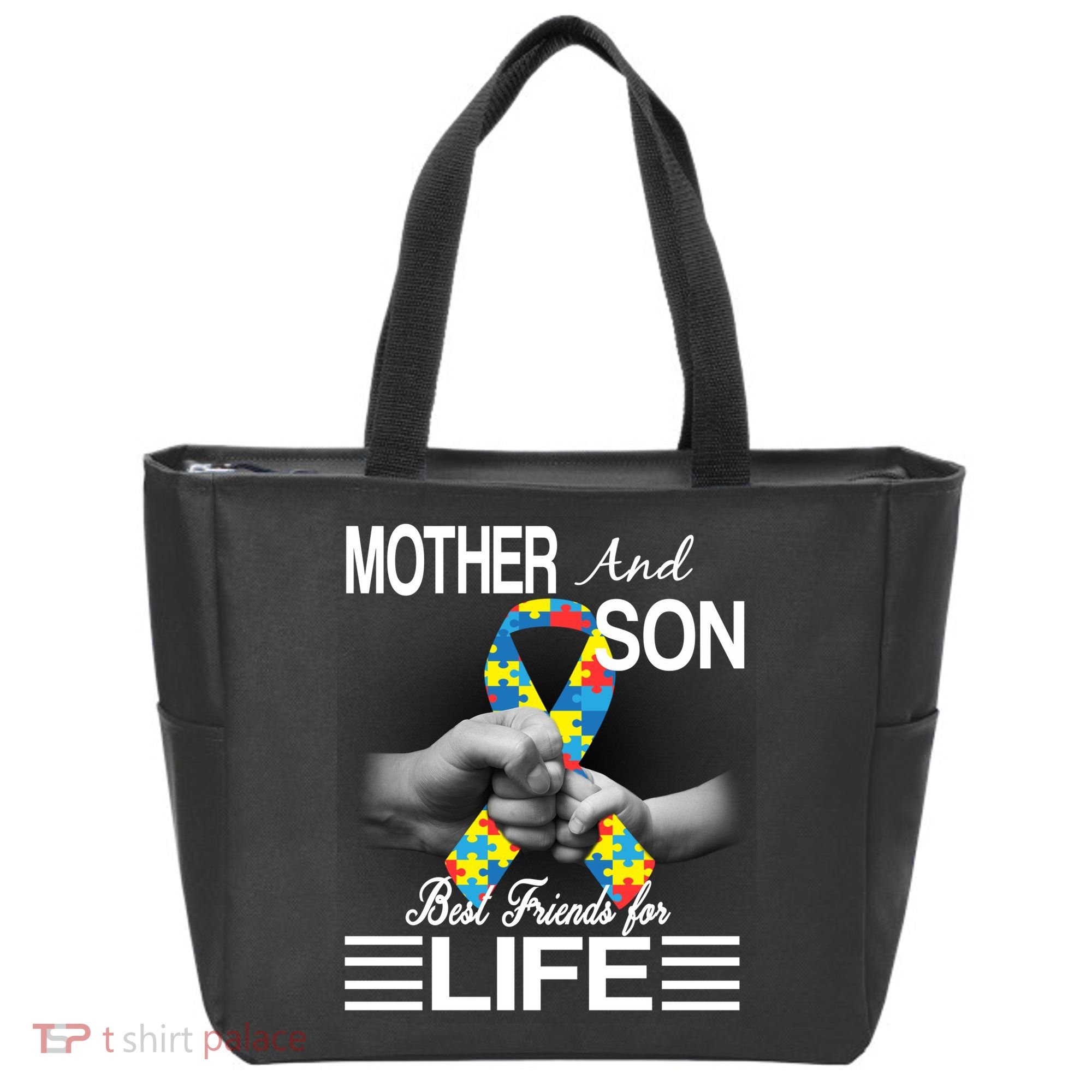 Autism Mother And Son Best Friends For Life Tote Bag