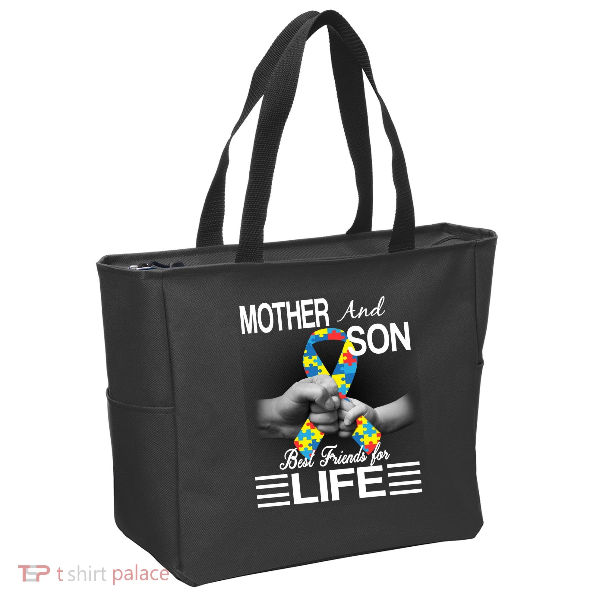 Autism Mother And Son Best Friends For Life Tote Bag