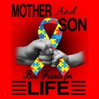 Autism Mother And Son Best Friends For Life Santa Hat thumb 1
