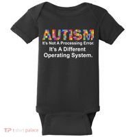 Autism Not A Processing Error It's Different Operating System Baby Bodysuit thumb 0