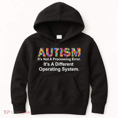 Autism Not A Processing Error It's Different Operating System Kids Hoodie