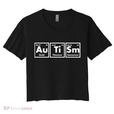 Autism Periodic Table Elements Women's Crop Top Tee