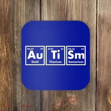Autism Periodic Table Elements Coaster