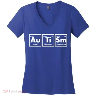 Autism Periodic Table Elements Women's V-Neck T-Shirt